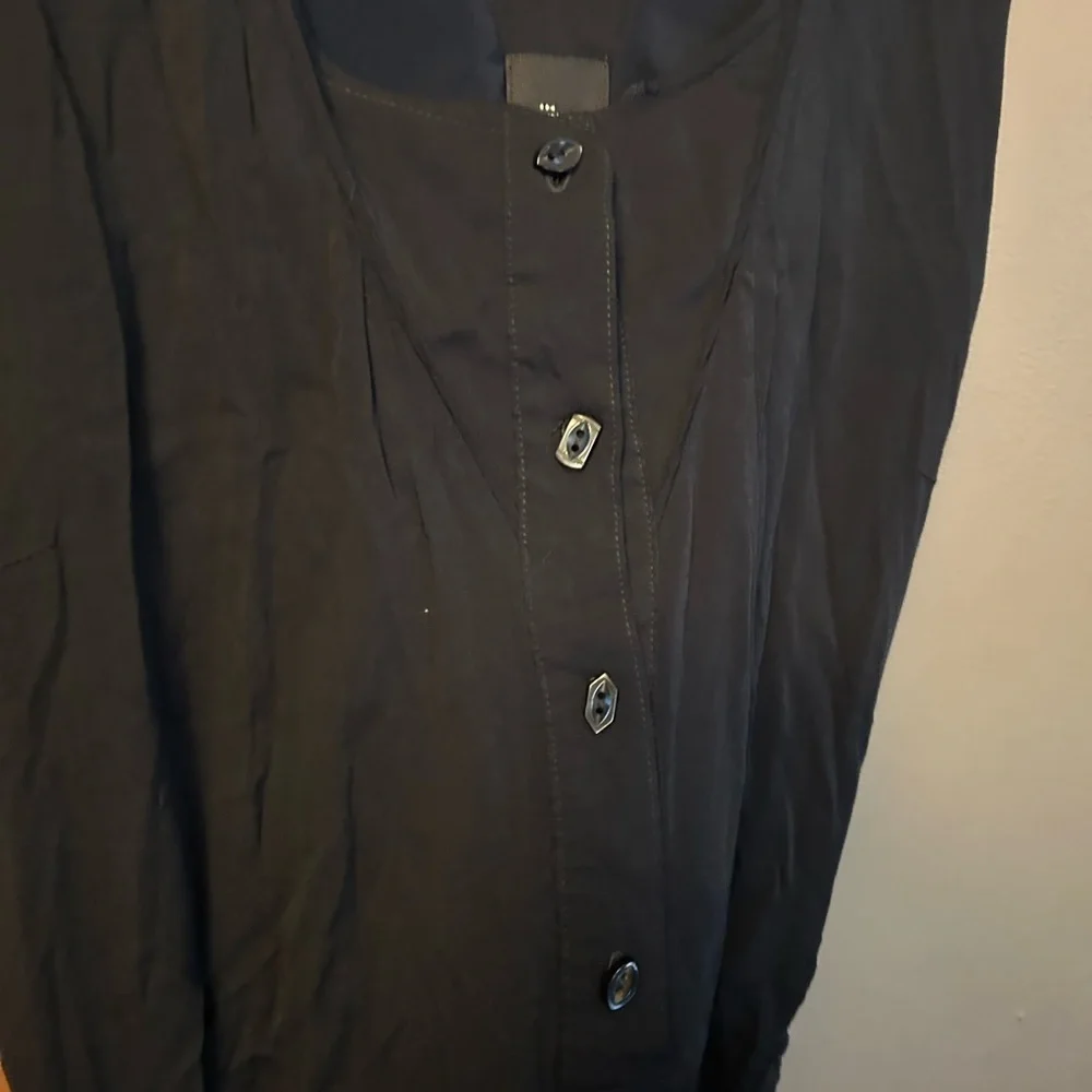 Skunkfunk dress - navy blue sleeveless button front w/pockets - Picture 8 of 11
